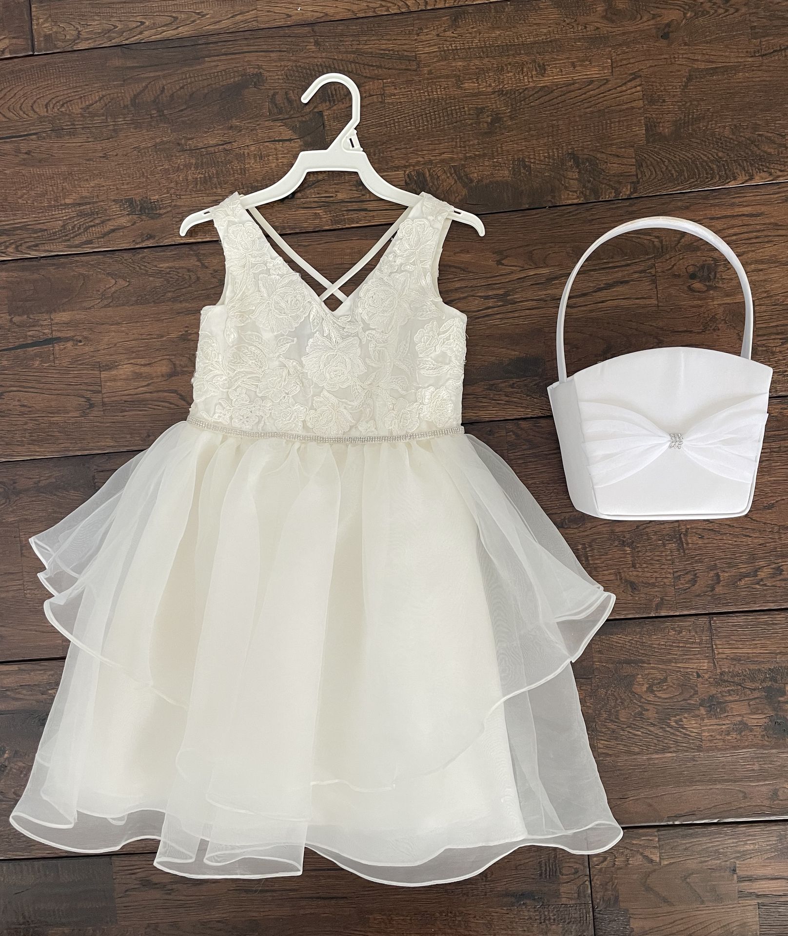 Flower girl dress and basket