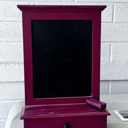 Wall Hanging Chalk Board With Drawer And Includes Eraser