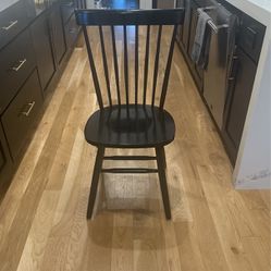 Black Wood Chairs Set Of 2
