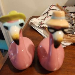 Pink Flamingo Salt And Pepper Set 