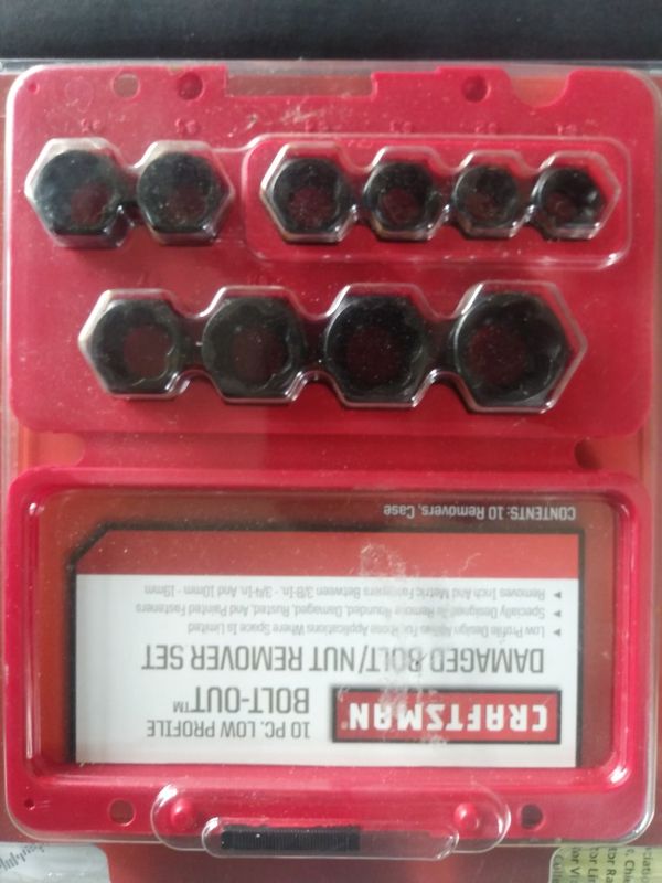 Craftsman 10 Pc Damaged Bolt Nut Remover Set New Images Craftsman 10pc Bolt Out Damaged Nut Remover Set In