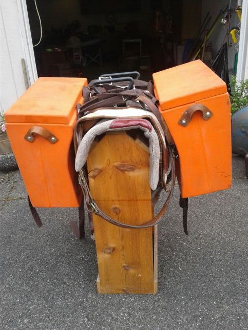 Montana Decker Pack Saddle with Ralide West pack boxes Stand and pad included