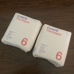 2 Pack Coterie Size 6 Diapers