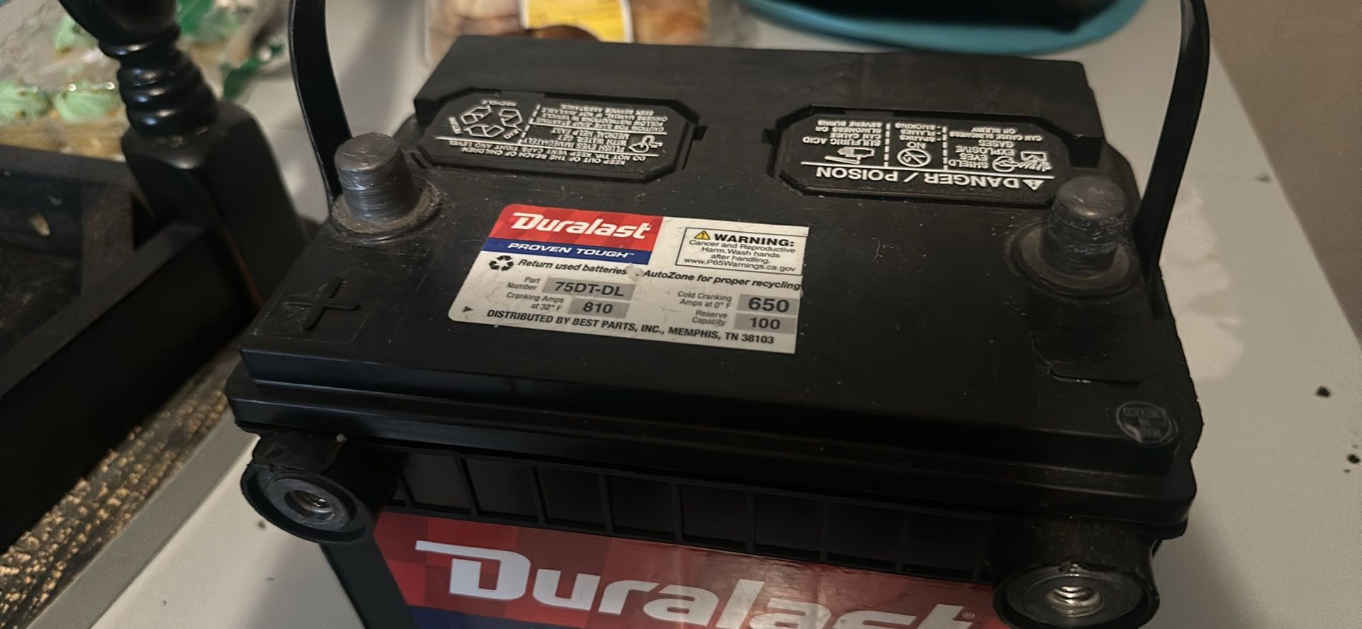 New Duralast Car Battery 