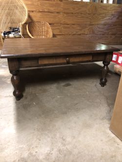 Solid wood coffee table