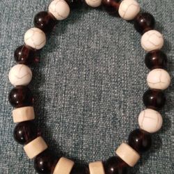 White And Brown Bracelet