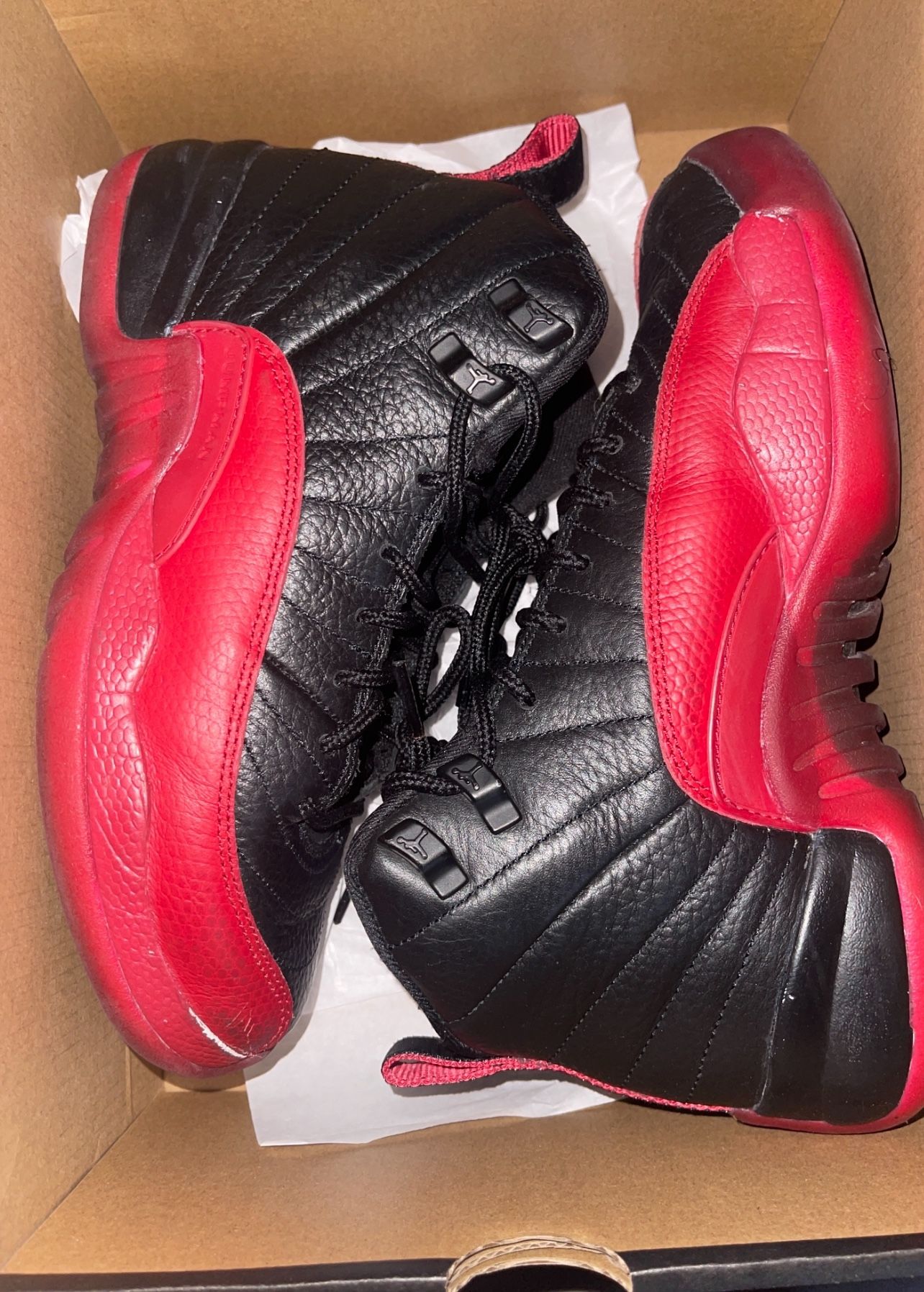 Jordan 12 flu Game Boys Size 5y $60 Worn