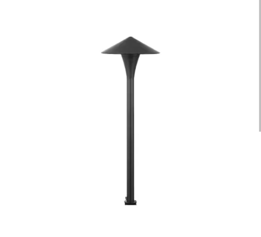 Hampton Bay Anderson Low Voltage Matte Black MR11 LED Bulb Weather Resistant Outdoor Landscape Hat Path Light