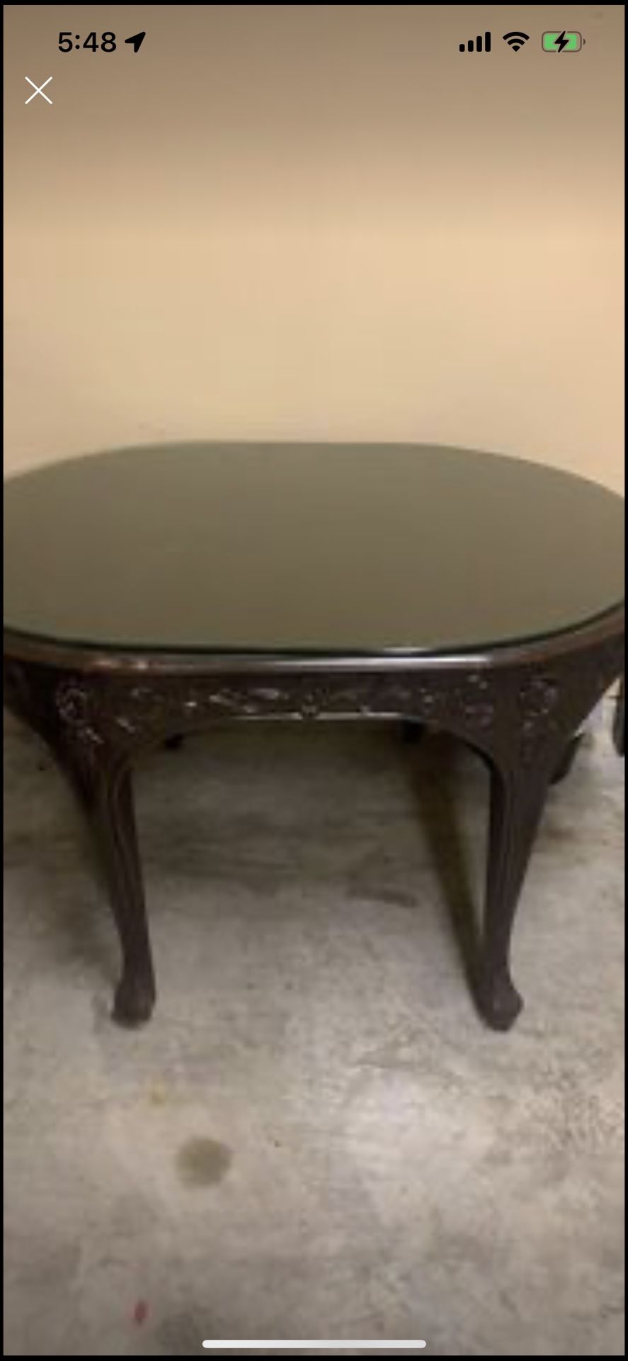 Coffee Table - Indian Carved Hand Make - Fits 4