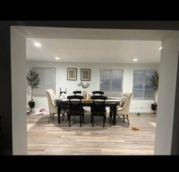Black dining table