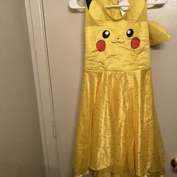 Girls Pikachu Costume Dress 