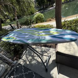 Heavy-Duty Ironing Board with Storage Rack & Fresh Cover