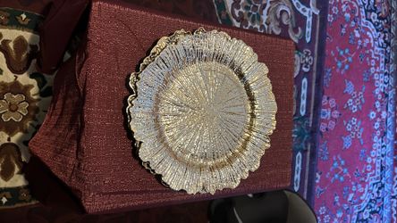 4 hard plastic charger plates from hobby lobby