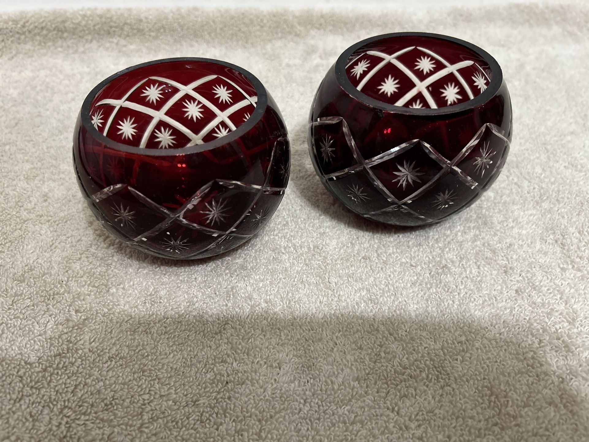 Dark Wine Glass Votive Or Tealight Candle Holder