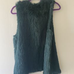 Green Fur Vest