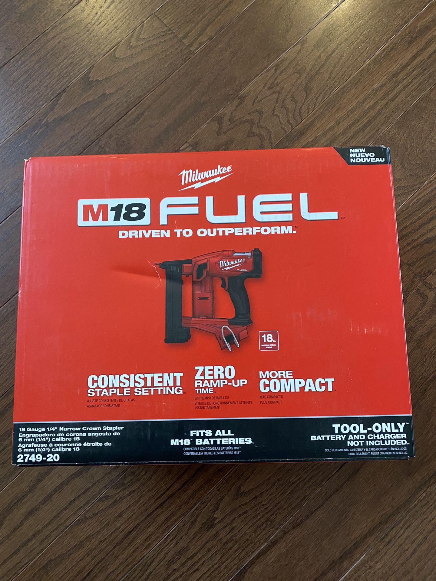 Milwaukee M18 FUEL 18-Volt Lithium-Ion Brushless Cordless 18-Gauge 1/4 in. Narrow Crown Stapler (Tool-Only)