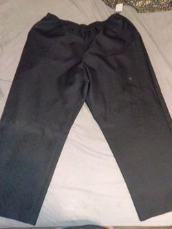 Black Elastic Waist Casual Pants