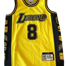 New Kobe Bryant Jersey Authentic Classics Yellow Black Size S