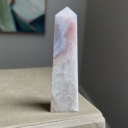 Druzy Flower Agate Tower ( H4.5” ) firm on price