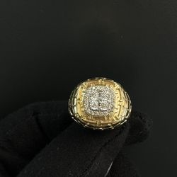 10K Yellow Gold 0.50 Ctw MENS Diamond Ring