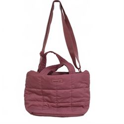 Reebok Quilted mauve pink  Top Handle and shoulder strap Small Puffer Tote