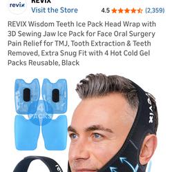 Ice pack-head wrap for wisdom teeth