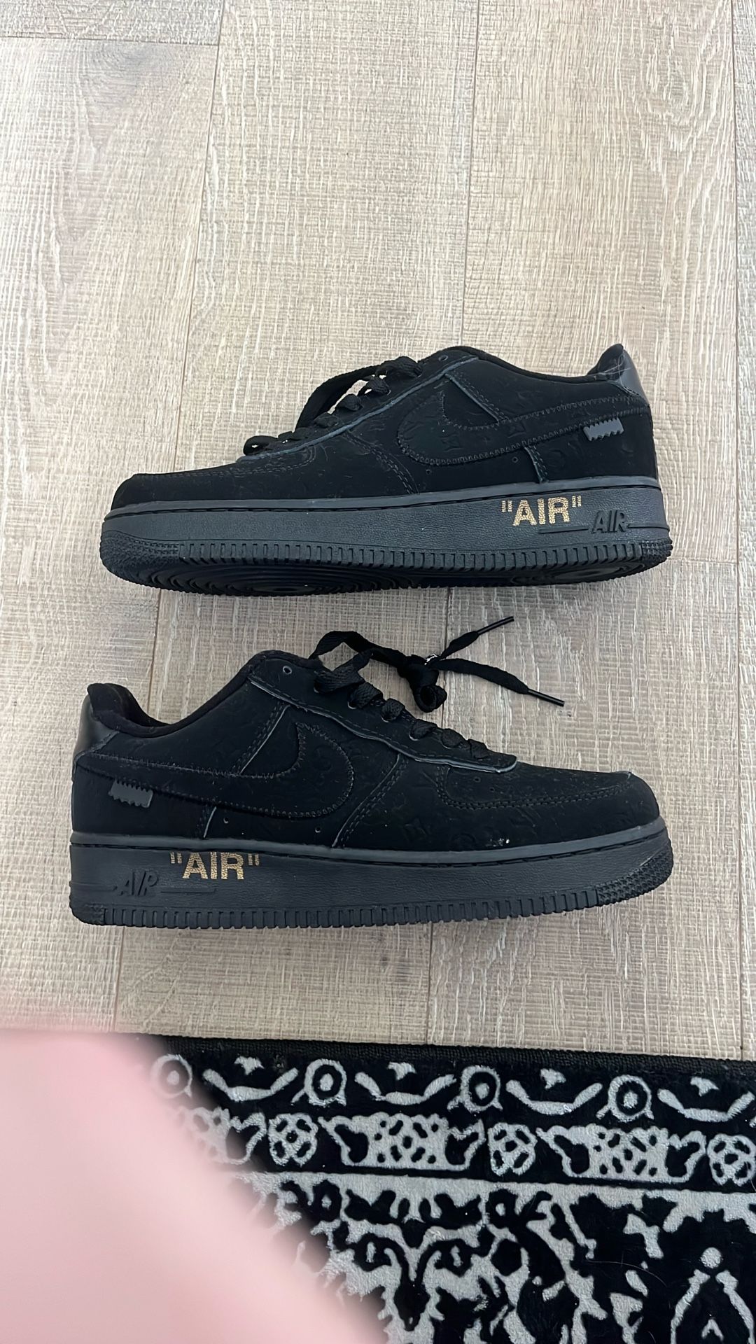 Louis Vuitton Air Force Black New Size 8.5(fits Like A 7.5) No Box