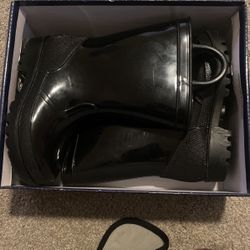 8c Black Rain Boots 