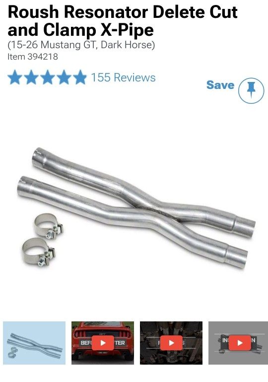 Mustang Gt Roush X Pipe 