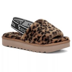 Koolaburra by UGG Fuzz'n II Slipper Backstrap Slide Cheetah Faux-Fur Sandals 5  As the name suggests, this ultra-fuzzy slide is one of our plushest sa
