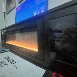 Entertainment center with Electronic fireplace