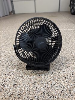 Xasla Clip-On Rechargeable Fan, 3 Speeds