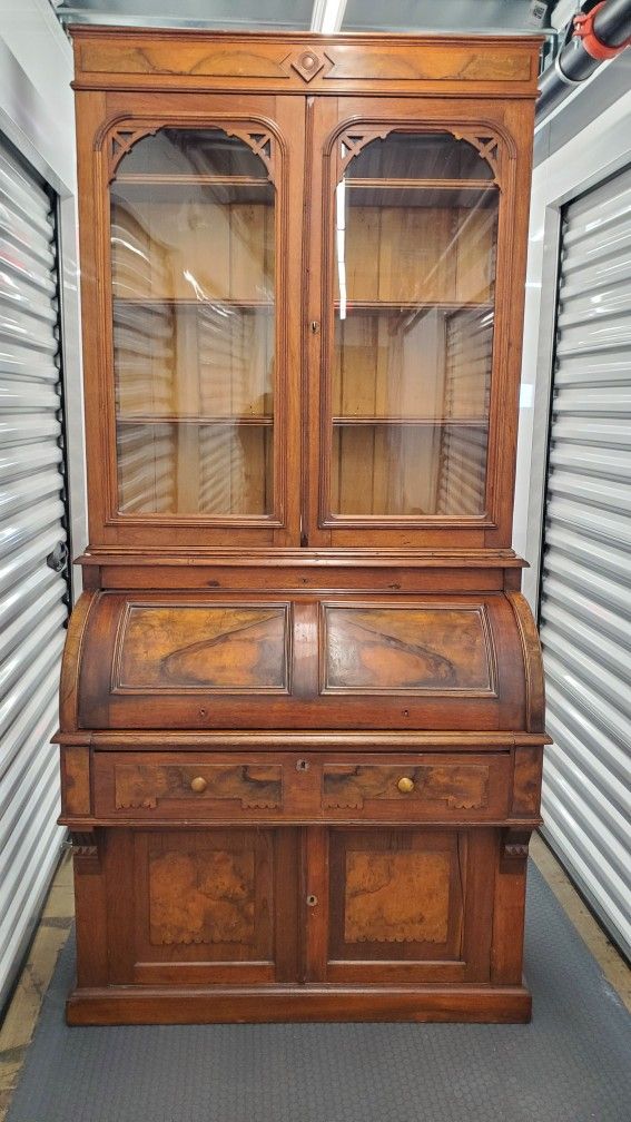 Victorian Bookcase/Bookshelf desk with cabinet 140+Years Old