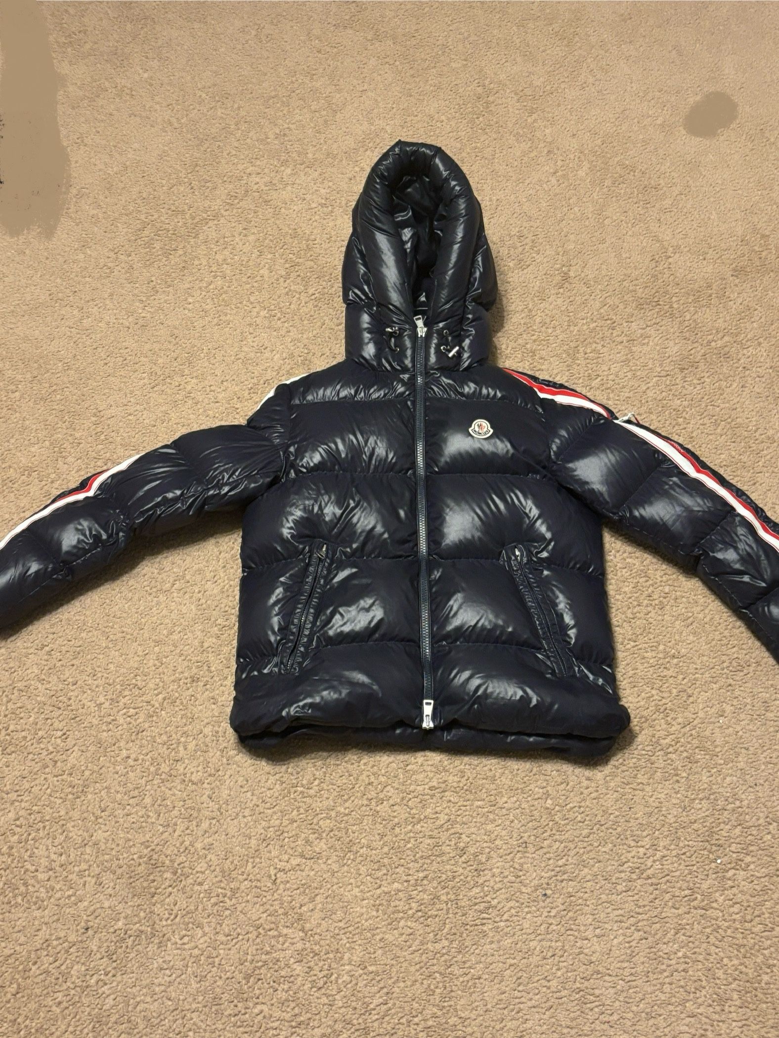 Moncler Puffer Jacket Navy Blue Size Medium