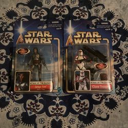 Star Wars clone trooper and Jango Fett Hasbro Brand New Sealed