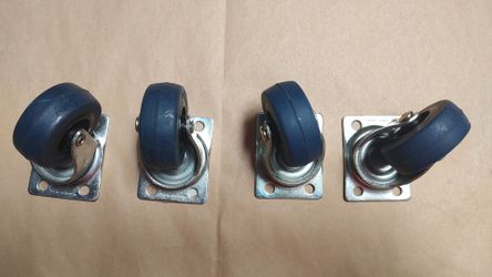 4 HAUL-MASTER 2 in. x 7/8 in. Rubber Swivel Caster *Brand New*!