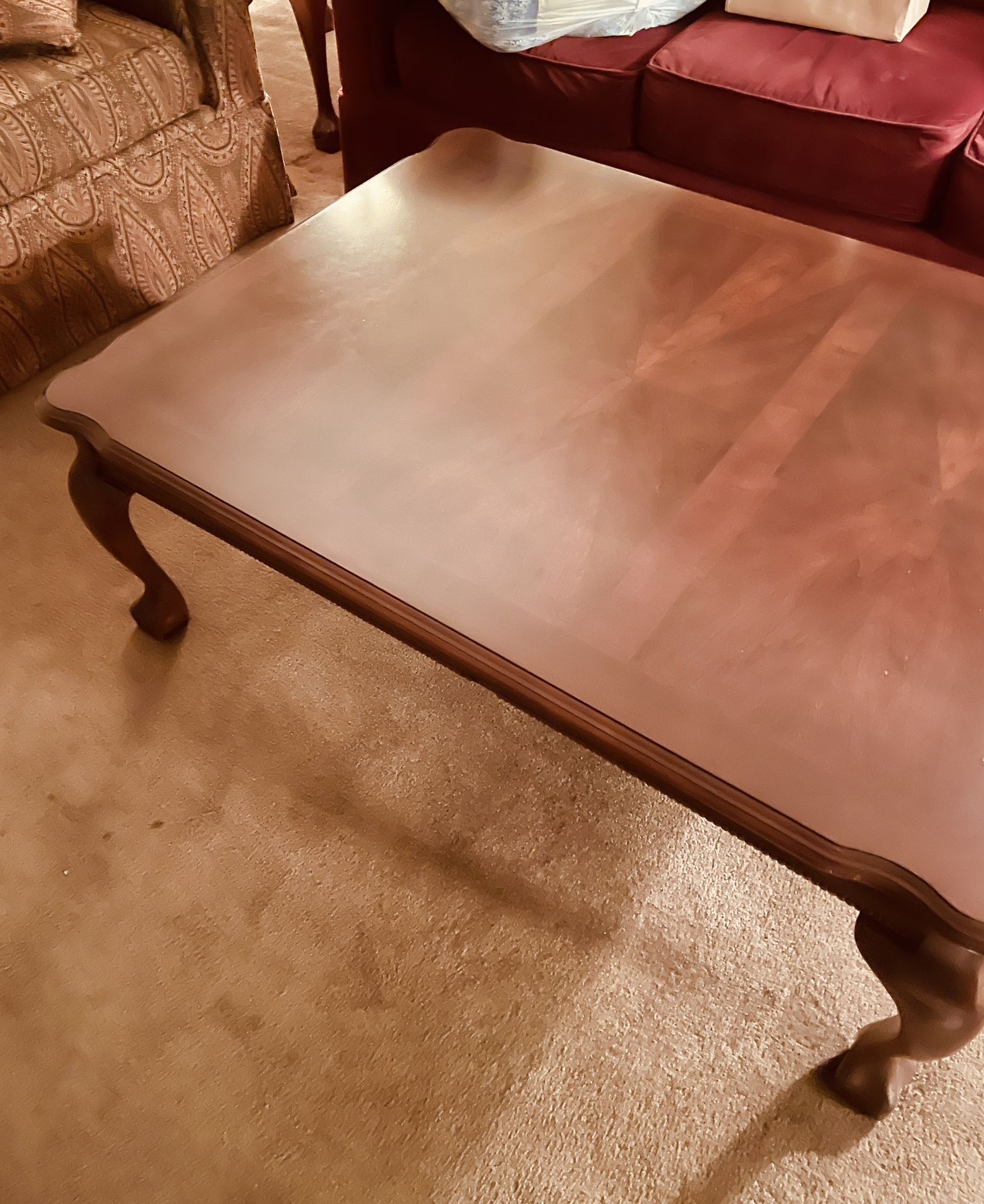 Beautiful Genuine Wood Coffee Table & 2 End Tables