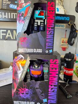 Autobot Blaster and Grimlock Shattered Glass Edition