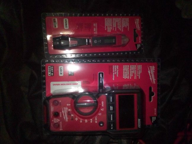 Milwaukee 600Amp Multimeter/ Milwaukee Non Contact Voltage Finder/ Tester With Laser Infrared Thermometer
