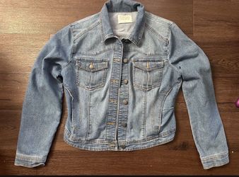 WOMENS DENIM JACKET , BLUE COTTON, size L