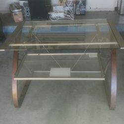 Two Tier Table In Good Shape Glass