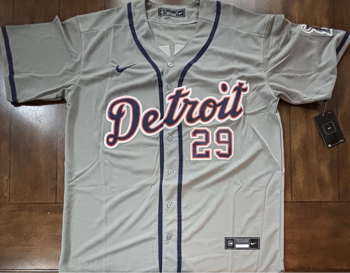 Detroit Tigers Tarik Skubal Gray Away Jersey Adult Large NWT