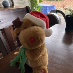 Cute Sitting Rudolph Stuffed Animal 