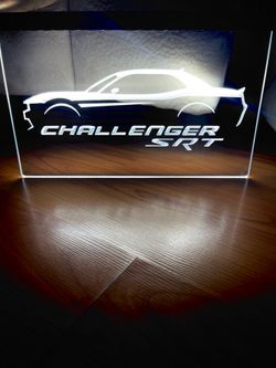 CHALLENGER LED NEON WHITE LIGHT SIGN 8x12