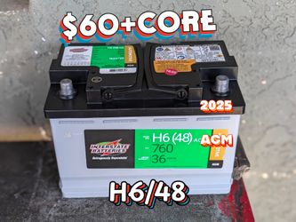 AGM Car Battery Group Size 48/H6