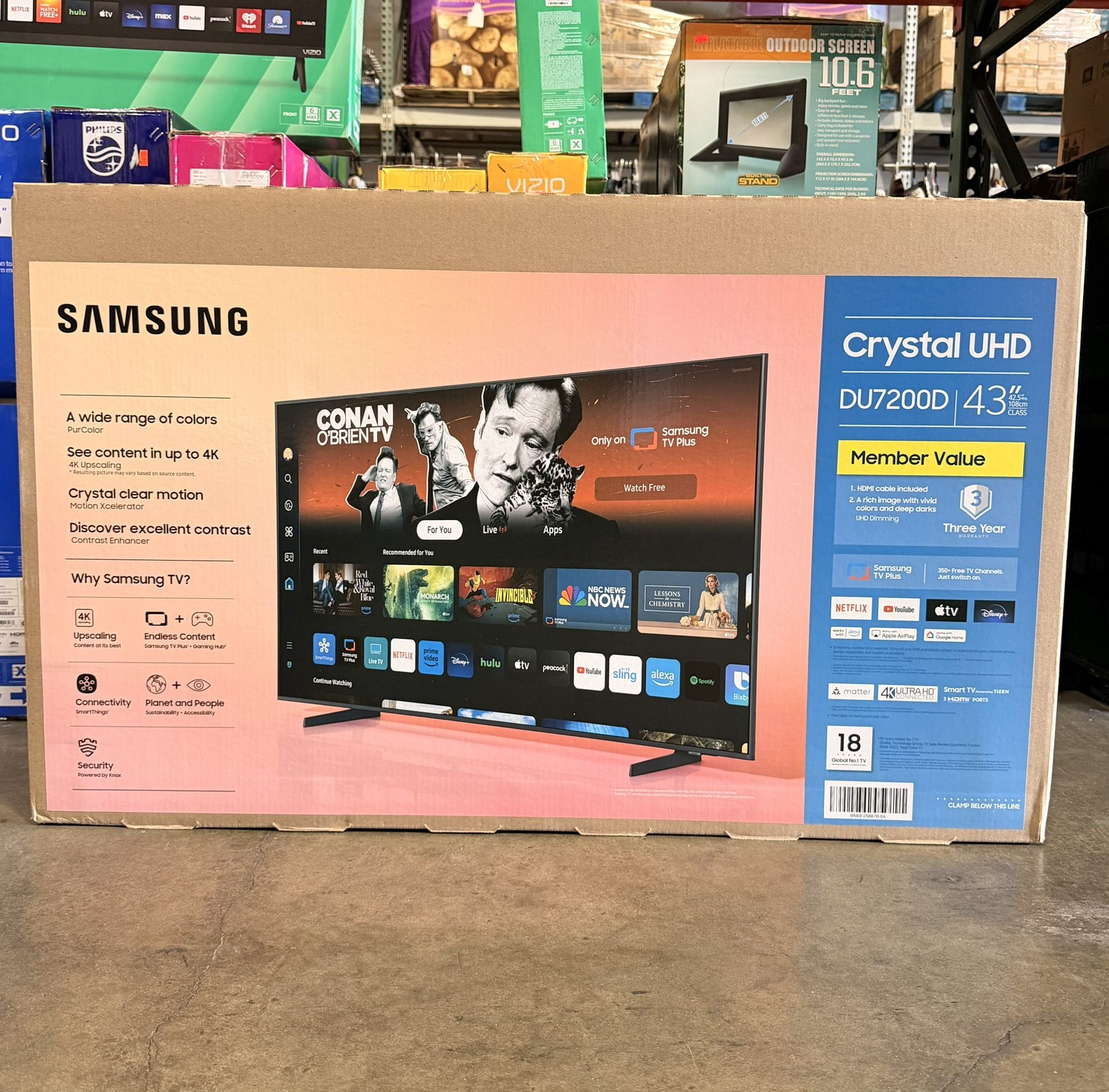 Samsung 43” Crystal UHD Smart TV Brand New In Box Only $165 for Sale in ...