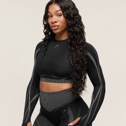Gymshark analis seamless long sleeve crop top