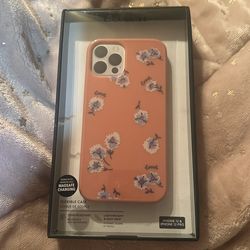 NIB Coach Slim Wrap Floral Flexible Case IPhone 12 & 12 Pro Magsafe Charging