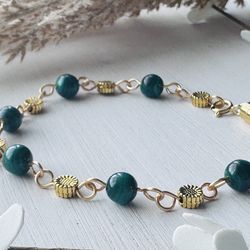 Malachite gemstone bracelet