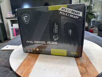 MSI MAG A850GL PCIE5 850W Power Supply – Brand New Sealed – ATX 3.1 / PCIe 5.1